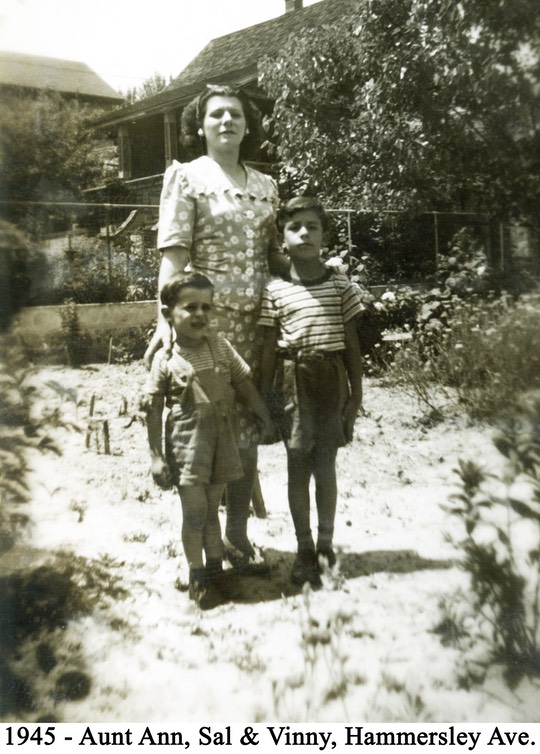1945 - Auntie Ann, Sal & Vinny,    Hammersley Ave.