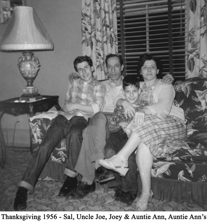 Thanksgiving 1956 -Sal, Uncle Joe,   Joey & Auntie Ann, Auntie Ann's